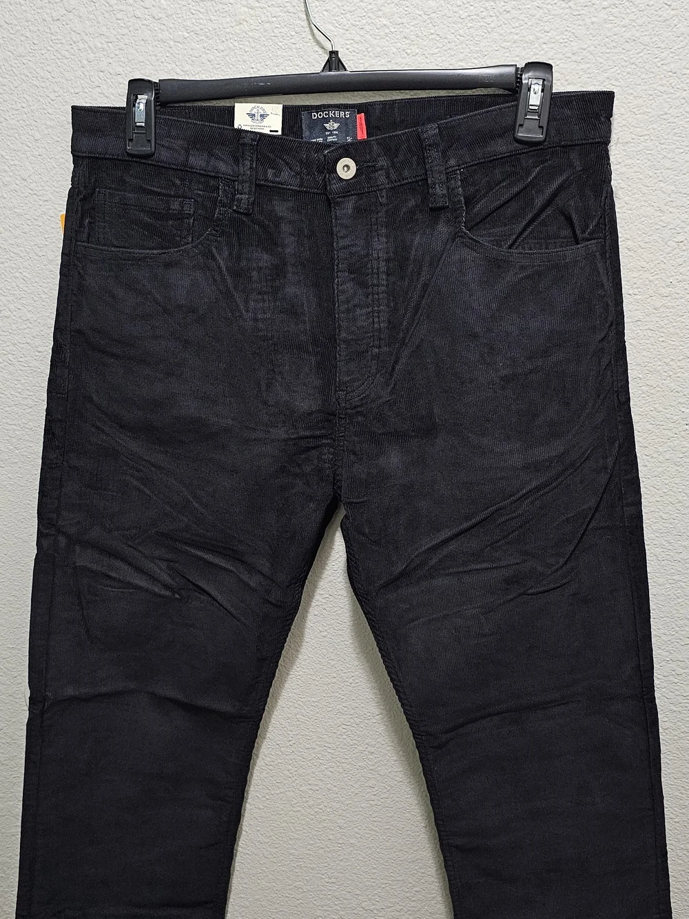 Dockers Men's Black Corduroy Straight-Leg Pants - Picture 1 of 2